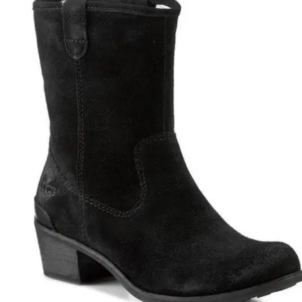 UGG Women's Briar black suede ankle boots.